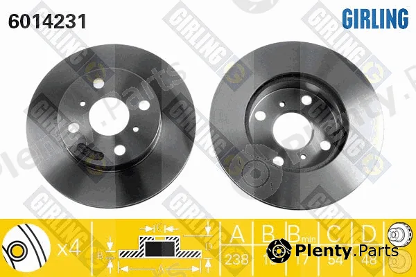 Girling 6014231 — Brake Disc
