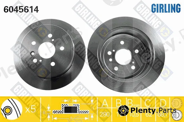 Girling 6045614 — Brake Disc