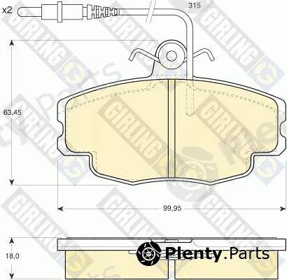 Girling 6101141 — Brake Pad Set, disc brake