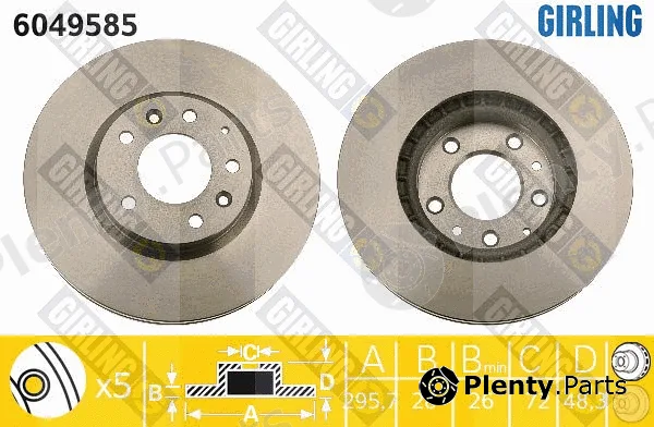 Girling 6049585 — Brake Disc