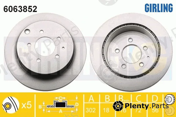 Girling 6063852 — Brake Disc