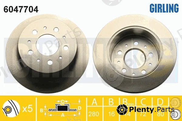 Girling 6047704 — Brake Disc