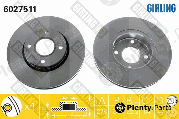 Girling 6027511 — Brake Disc