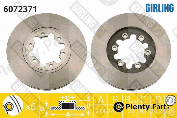 Girling 6072371 — Brake Disc