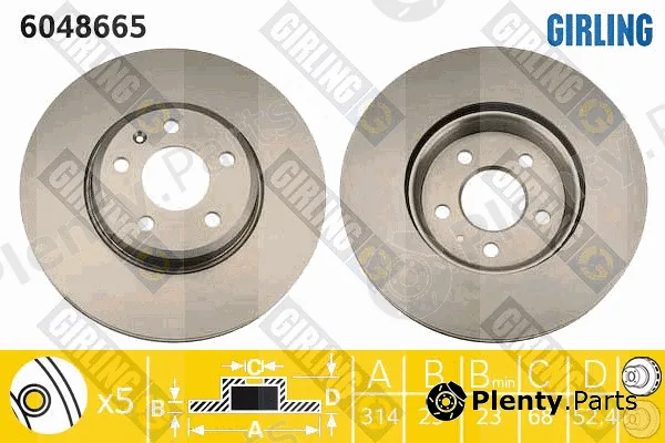 Girling 6048665 — Brake Disc