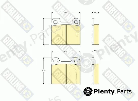 Girling 6101422 — Brake Pad Set, disc brake