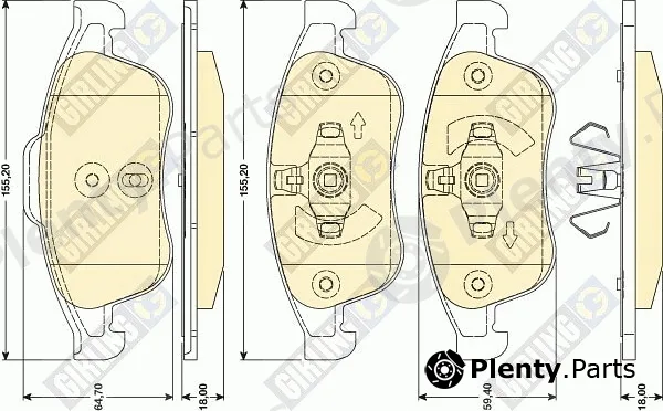 Girling 6117892 — Brake Pad Set, disc brake