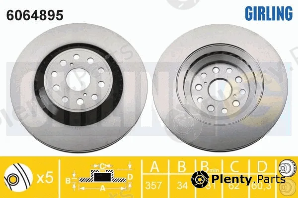 Girling 6064895 — Brake Disc