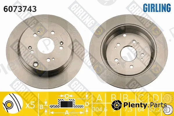 Girling 6073743 — Brake Disc