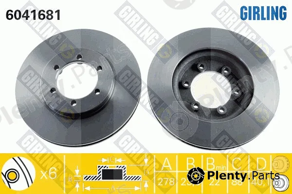 Girling 6041681 — Brake Disc