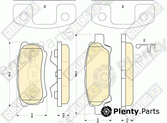 Girling 6141439 — Brake Pad Set, disc brake
