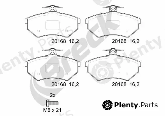 Breck 201680070100 — Brake Pad Set, disc brake