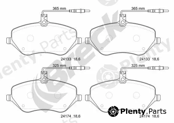 Breck 241330070110 — Brake Pad Set, disc brake