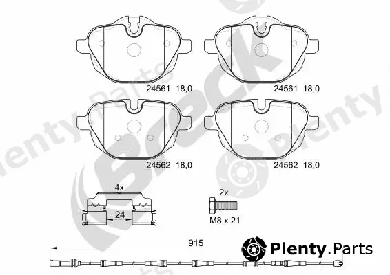 Breck 245610055200 — Brake Pad Set, disc brake
