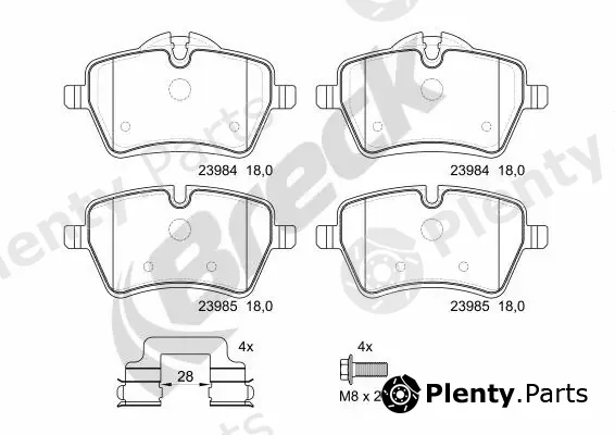 Breck 239840070100 — Brake Pad Set, disc brake
