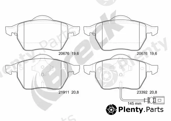 Breck 233920070110 — Brake Pad Set, disc brake