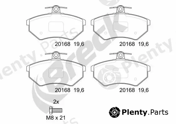 Breck 201681070100 — Brake Pad Set, disc brake