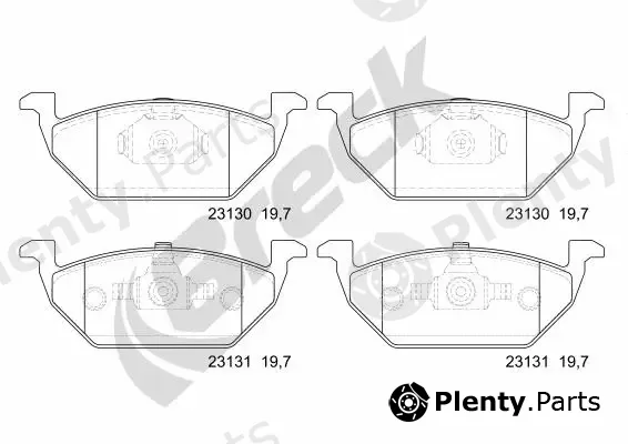 Breck 231300070200 — Brake Pad Set, disc brake