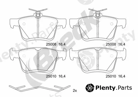 Breck 250080070400 — Brake Pad Set, disc brake