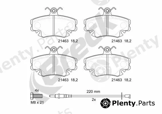 Breck 214630070210 — Brake Pad Set, disc brake
