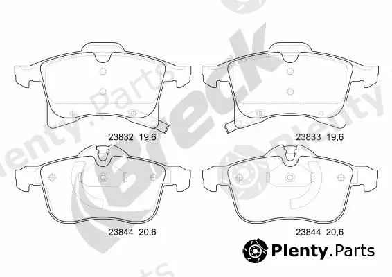 Breck 238320070210 — Brake Pad Set, disc brake