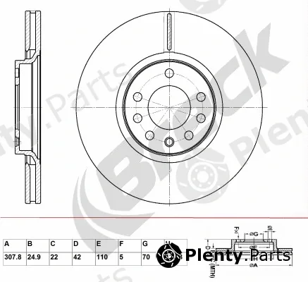 Breck BR371VA100 — Brake Disc