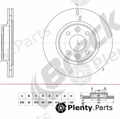 Breck BR436VA100 — Brake Disc