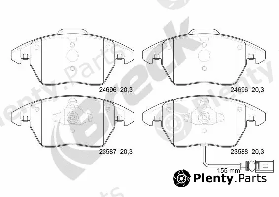 Breck 246960070110 — Brake Pad Set, disc brake