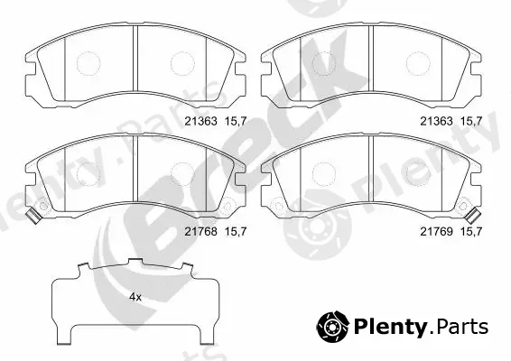 Breck 213630070110 — Brake Pad Set, disc brake