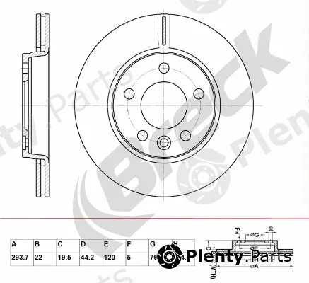 Breck BR361VA100 — Brake Disc