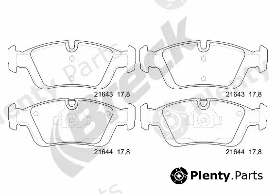 Breck 232870070100 — Brake Pad Set, disc brake