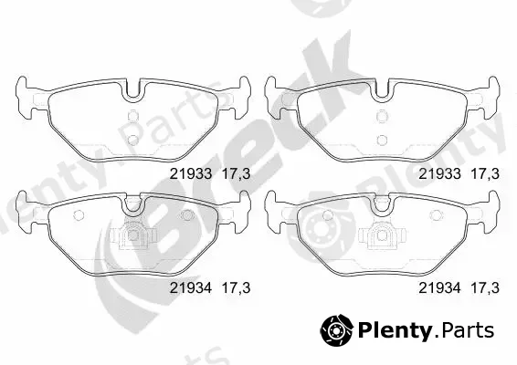 Breck 219340070400 — Brake Pad Set, disc brake