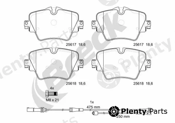 Breck 256170070100 — Brake Pad Set, disc brake