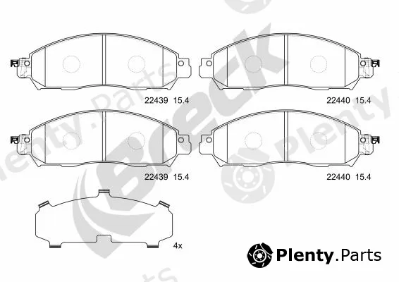 Breck 224390065100 — Brake Pad Set, disc brake