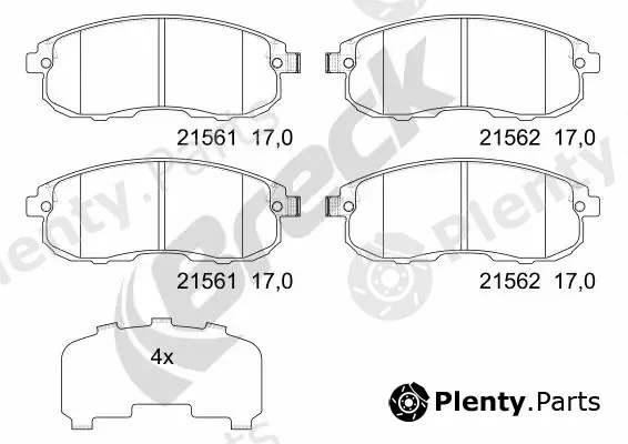Breck 215620070100 — Brake Pad Set, disc brake