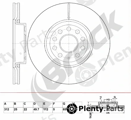 Breck BR346VA100 — Brake Disc