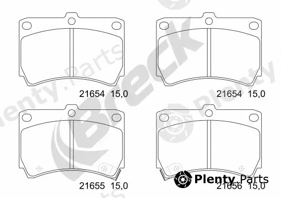 Breck 216540070210 — Brake Pad Set, disc brake