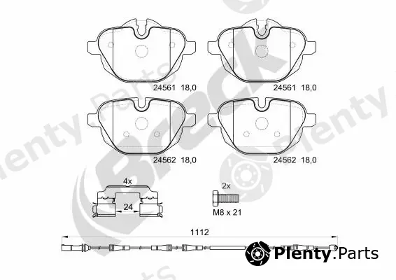 Breck 245610055220 — Brake Pad Set, disc brake