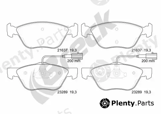 Breck 232890070110 — Brake Pad Set, disc brake