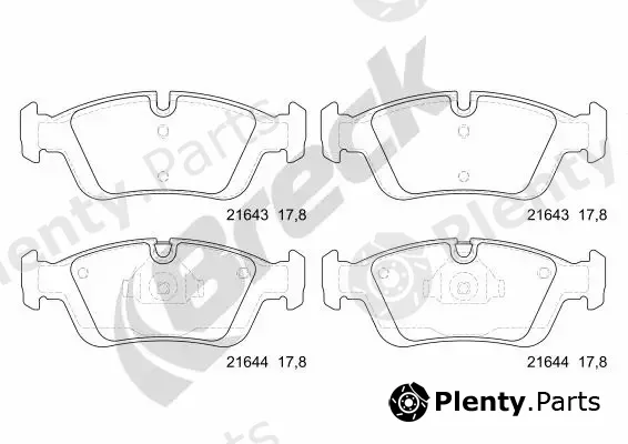 Breck 216430070100 — Brake Pad Set, disc brake