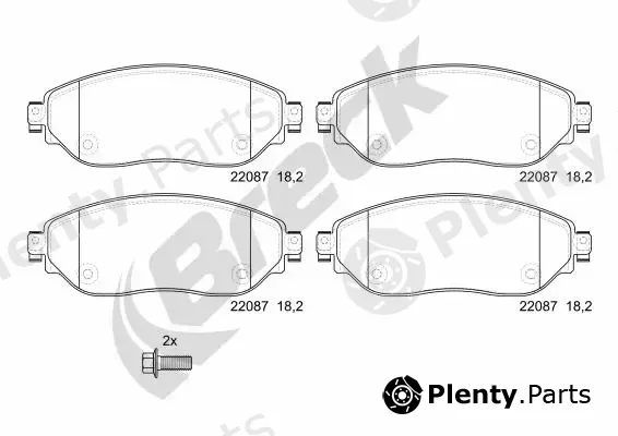 Breck 220870070300 — Brake Pad Set, disc brake