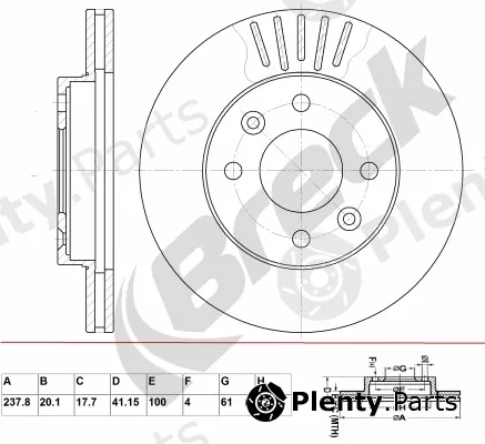 Breck BR327VA100 — Brake Disc