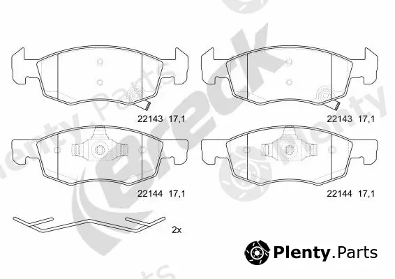 Breck 221430070200 — Brake Pad Set, disc brake