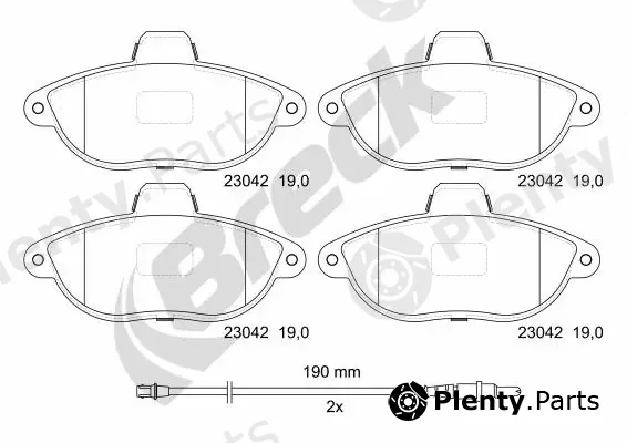 Breck 230420070110 — Brake Pad Set, disc brake