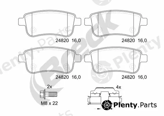 Breck 248200070400 — Brake Pad Set, disc brake
