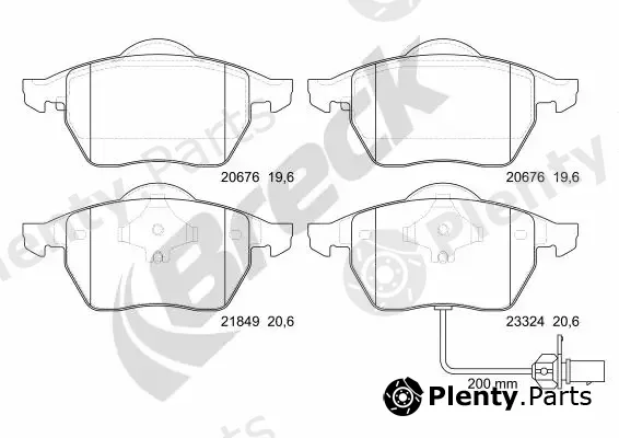Breck 218490070110 — Brake Pad Set, disc brake