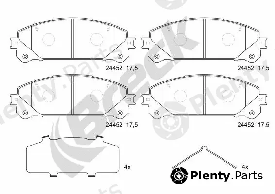 Breck 244520055100 — Brake Pad Set, disc brake