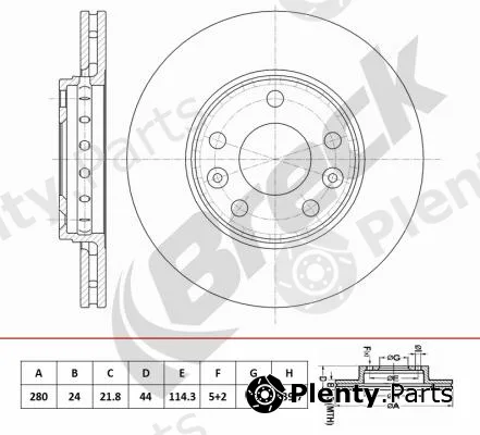 Breck BR453VA100 — Brake Disc