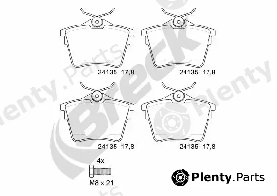 Breck 241350070400 — Brake Pad Set, disc brake