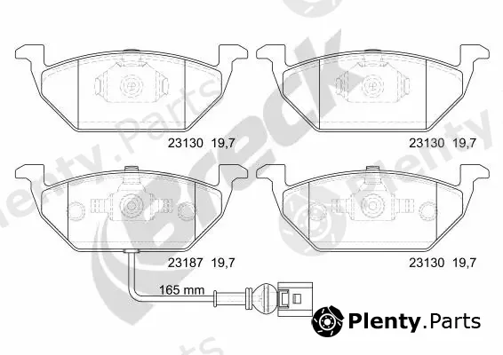 Breck 231310070210 — Brake Pad Set, disc brake